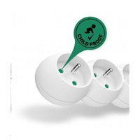 CONNECT IT prodlužovací kabel 230V, 4 zásuvky, 3 m, bez vypínače (bílý)