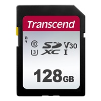 TRANSCEND SDXC karta 128GB 300S, UHS-I U3 V30 (R:100W:25 MB/s)