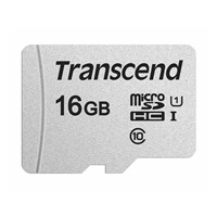 TRANSCEND MicroSDHC karta 16GB 300S, UHS-I U1, bez adaptéru