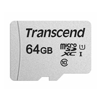 TRANSCEND MicroSDXC karta 64GB 300S, UHS-I U1, bez adaptéru