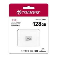TRANSCEND MicroSDXC karta 128GB 300S, UHS-I U3 V30, bez adaptéru