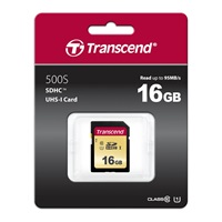 TRANSCEND SDHC karta 16GB 500S, UHS-I U1 (R:95/W:60 MB/s)