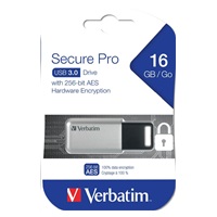 VERBATIM Secure Data Pro USB Drive 16GB  (PC & MAC)