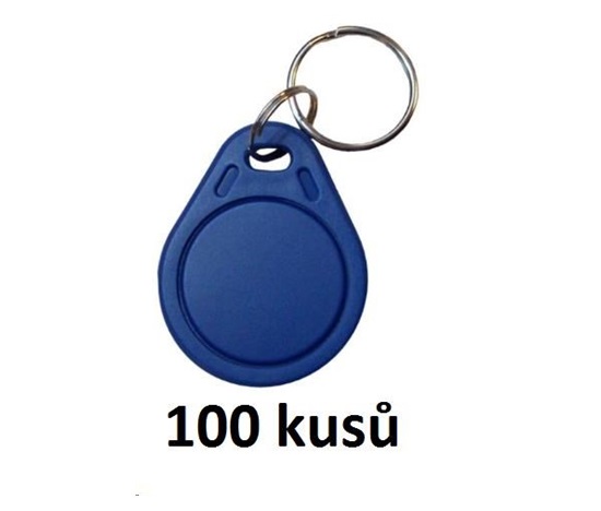 Elatec RFID Unique čip, přívěsek na klíče, 125 kHz, modrý, Standard  100-pack