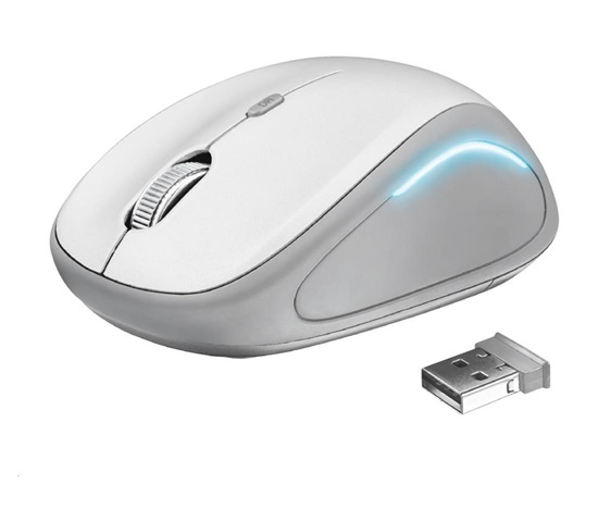 TRUST myš Yvi FX Wireless Mouse - white