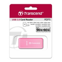 TRANSCEND Card Reader F5, USB 3.0, Red