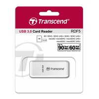 TRANSCEND Card Reader F5, USB 3.0, White