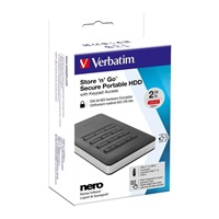 VERBATIM Externí HDD 2TB Incl.KEYPAD USB3.1 USB 3.0 GDPR