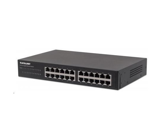 Intellinet 24-port Gigabit Ethernet Switch, 24x GbE, fanless