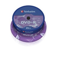 VERBATIM DVD+R(25-Pack)Spindle/General Retail/16x/4.7GB