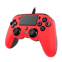 Nacon Wired Compact Controller - ovladač pro PlayStation 4 - červený