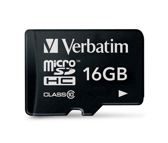 VERBATIM MicroSDHC karta 16GB Class 10 (R:45/W:10 MB/s)