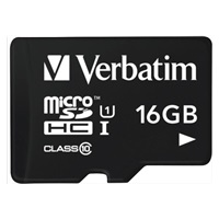 VERBATIM Tablet microSDHC C10/U1 with USB reader 16GB (R:45MB/s, W:10MB/s)