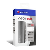 VERBATIM externí SSD 480GB Vx500 silver USB-C