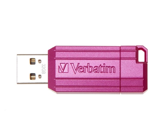 VERBATIM Flash Disk 32GB Hi-Speed Store 'n' Go, Pinstripe, USB 2.0, Hot růžová