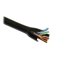 UTP kabel PlanetElite, Cat5E, drát, dvojitý venkovní PE+PE, černý, 305m, cívka