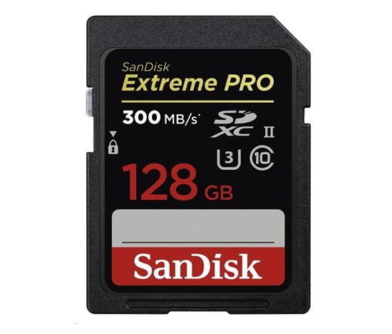 SanDisk SDXC karta 128GB Extreme Pro (300MB/s UHS-II)