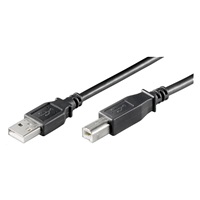 PREMIUMCORD Kabel USB 2.0 A-B propojovací 2m, barva černá