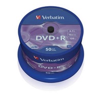 VERBATIM DVD+R(50-Pack)Spindle/General Retail/16x/4.7GB