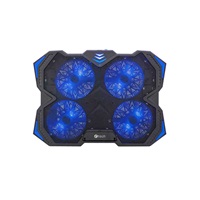 C-TECH chladící podložka pod NTB Zefyros (GCP-01B), casual gaming, 17,3", modré podsvícení, regulace otáček