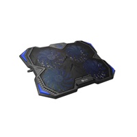 C-TECH chladící podložka pod NTB Zefyros (GCP-01B), casual gaming, 17,3", modré podsvícení, regulace otáček