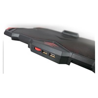 C-TECH chladící podložka pod NTB Zefyros (GCP-01R), casual gaming, 17,3", červené podsvícení, regulace otáček