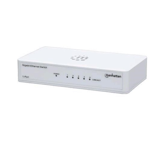MANHATTAN 5-Port Gigabit Ethernet Switch, 5xRJ45 10/100/1000 Mbps Ports