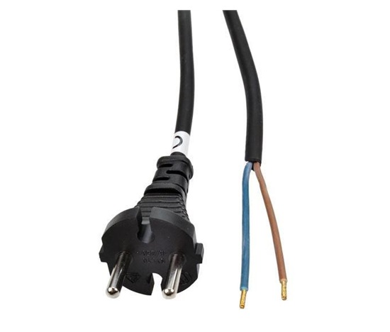 Solight flexo šňůra, 2x 1,5mm2, gumová, černá, 5m