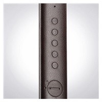 Solight LED stolní lampička s displayem, 9W, volba teploty světla, kůže, hnědá