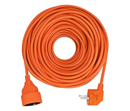 Solight prodlužovací přívod - spojka, 1 zásuvka, 20m, 3 x 1,5mm2, oranžová