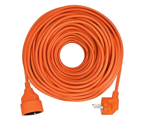 Solight prodlužovací přívod - spojka, 1 zásuvka, 25m, 3 x 1,5mm2, oranžová