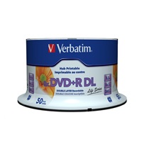 VERBATIM DVD+R Double Layer 8.5GB 8X 50 Pack Spindle