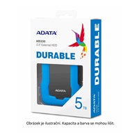 ADATA Externí HDD 4TB 2,5" USB 3.1 HD330, BLACK COLOR BOX, černý (gumový, nárazu odolný)