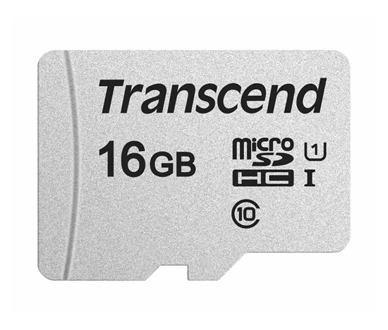 TRANSCEND MicroSDHC karta 16GB 300S, UHS-I U1 + adaptér