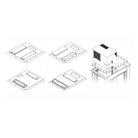 TRITON montážní redukce ke klimatizaci X1 a X2 do hloubky rozvaděče 800 x 800 mm, černá