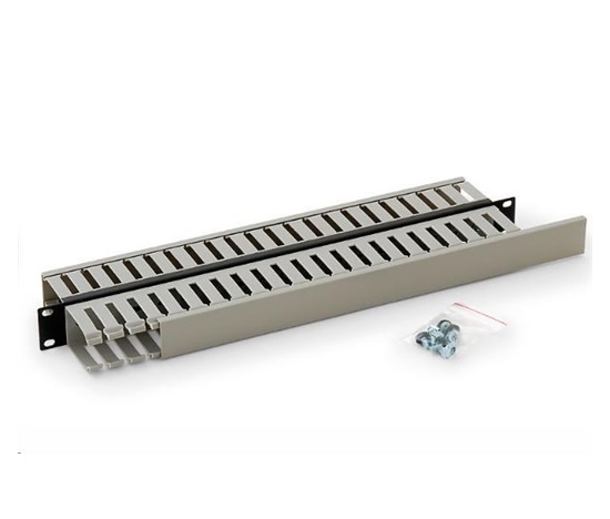 TRITON 19" vyvazovací panel 1U oboustranná plastová lišta, šedá