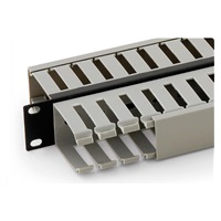 TRITON 19" vyvazovací panel 1U oboustranná plastová lišta, šedá