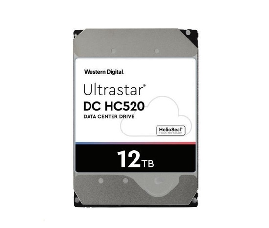 Western Digital Ultrastar® HDD 12TB (HUH721212ALE604) DC HC520 3.5in 26.1MM 256MB 7200RPM SATA 512E SE (GOLD WD121KRYZ)