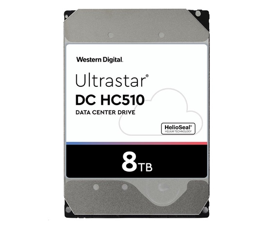 Western Digital Ultrastar® HDD 8TB (HUH721008ALN600) DC HC510 3.5in 26.1MM 256MB 7200RPM SATA  4KN ISE