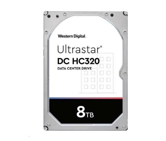 Western Digital Ultrastar® HDD 8TB (HUS728T8TALE6L4) DC HC320 3.5in 26.1MM 256MB 7200RPM SATA 512E SE (GOLD WD8003FRYZ)