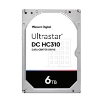 Western Digital Ultrastar® HDD 6TB (HUS726T6TAL5201) DC HC310 3.5in 26.1MM 256MB 7200RPM SAS 512E TCG P3 (GOLD SAS)