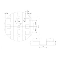 TRITON Středová vertikální lišta 15U