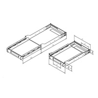 TRITON Základnová stanice pro servery 19",3U/750mm, nosnost 45kg, černá