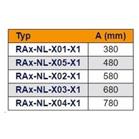 TRITON Nosné ližiny pro rozvaděč hloubky 800mm (A=680mm) - pár, černé