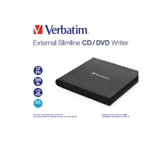 guapo camino Hablar con VERBATIM externí mechanika Slimline CD/DVD Writer USB - without NERO | eD  system a.s.