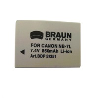 Braun akumulátor CANON NB-7L, 850mAh