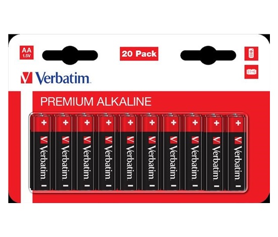VERBATIM  Alkalická Baterie AA 20 Pack / LR6