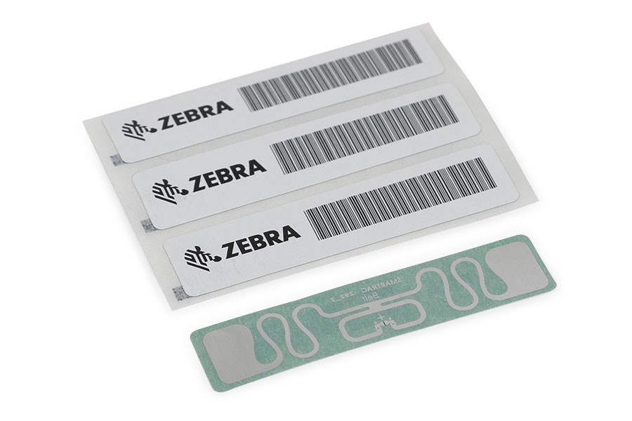 Zebra RFID Label, 110x13mm, Printable White PET, 3&quot; core, 869MHz, 1000/roll  (Silverline Slim) | eD system a.s.