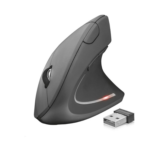 TRUST Myš Verto wireless ergonomic mouse USB, black (černá)