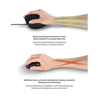 Hama vertikální ergonomická kabelová myš EMC-500, 6 tlačítek, černá